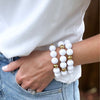 Bubbles with Bren in White | 18K Gold accents