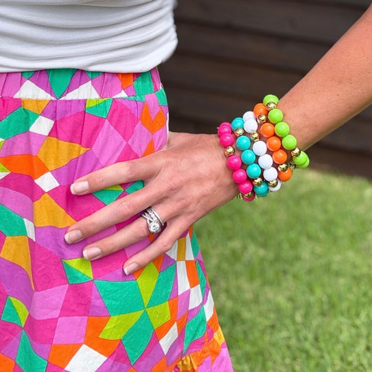 Bubbles with Bren in Lime Green | 18K Gold accents