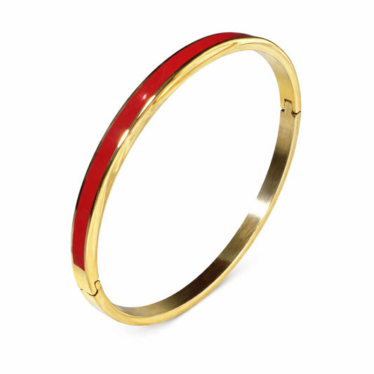18K Gold BOLD Belle Bangle | Red Velvet