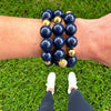 Bubbles with Bren in Navy | 18K Gold accents