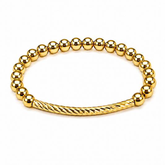 Etched Bar Bracelet | 18K Gold PVD Plated