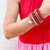 Radiant Rhinestone Heart Charm Bracelet | 18K Gold PVD Plated