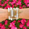 Druzy Agate Bar Bracelet | Gold