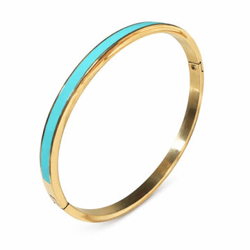 18K Gold BOLD Belle Bangle | Turquoise