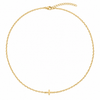 Horizontal Cross Necklace | Gold