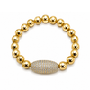 Radiant Rhinestone Oval Bracelet | 18K Gold PVD Plated