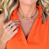 Horizontal Cross Necklace | Gold