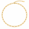 Paperclip Chain Necklace | Gold