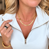17" 4mm Herringbone Necklace | Gold