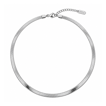 15" 4mm Herringbone Necklace | Silver