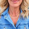 17" 4mm Herringbone Necklace | Gold