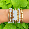 Dazzling Druzy Quartz Cuff  | White | Gold
