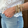 Dazzling Druzy Quartz Cuff  | Tan | Gold