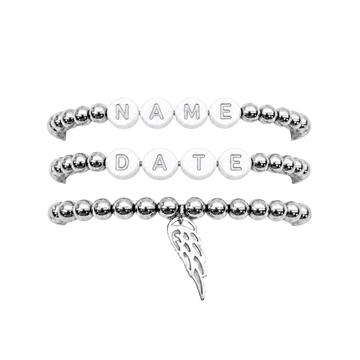 Wings of Love Stack | Silver