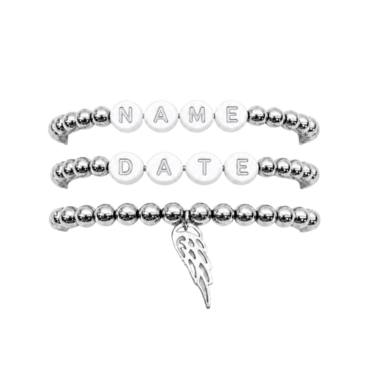 Wings of Love Stack | Silver