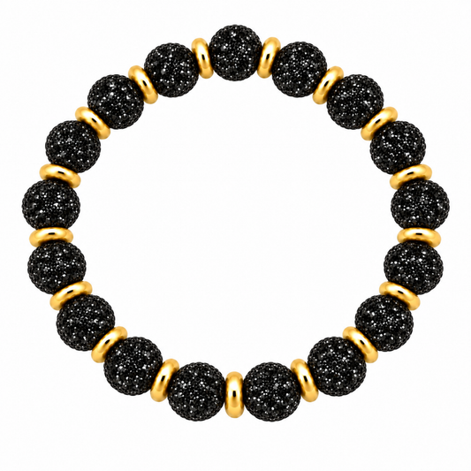 Disco Diva with Gold Spacer Beads | Black