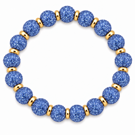 Disco Diva with Gold Spacer Beads | Cardinal Blue