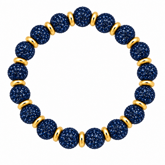 Disco Diva with Gold Spacer Beads | Navy