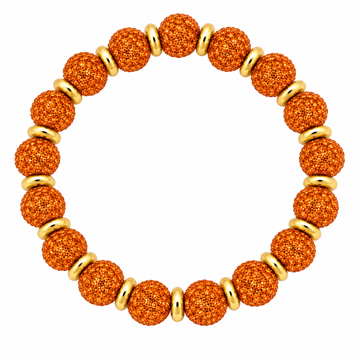 Disco Diva w/ Gold Spacer Beads | Orange