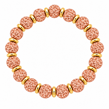 Disco Diva w/ Gold Spacer Beads | Peach