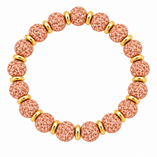 Disco Diva with Gold Spacer Beads | Peach