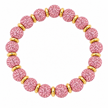 Disco Diva w/ Gold Spacer Beads | Pink