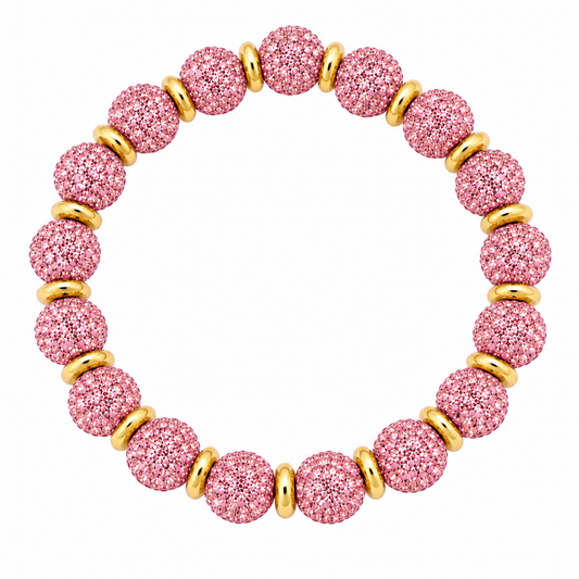 Disco Diva with Gold Spacer Beads | Pink