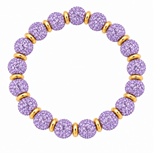Disco Diva with Gold Spacer Beads | Lavender