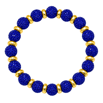 Disco Diva w/ Gold Spacer Beads | Royal Blue