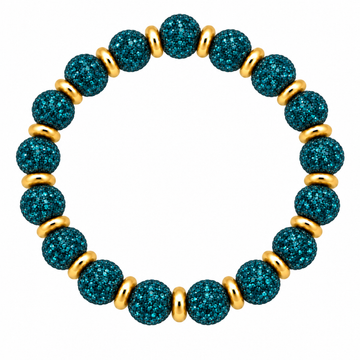 Disco Diva w/ Gold Spacer Beads | Teal