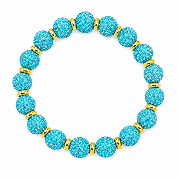 Disco Diva w/ Gold Spacer Beads | Turquoise