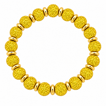 Disco Diva w/ Gold Spacer Beads | Yellow
